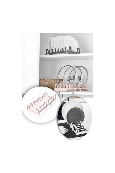 pınaxar Pot Lid Organizer - 6-Compartment Pot Lid Rack