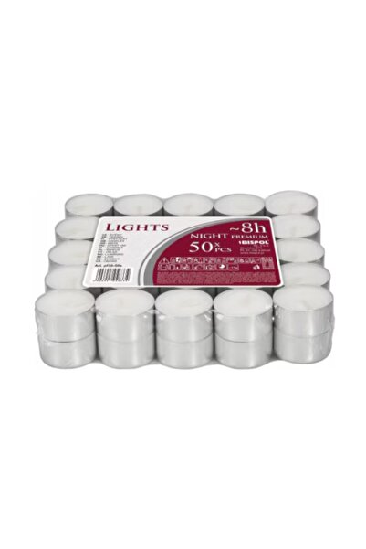 AURA Set 2 x 50 Lumanari Pastila, Albe, 8 Ore,