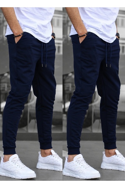 TORUK MAKTO Set of 2 Unisex Ribbed Leg Sweatpants Jogger Comfortable Fit Dail...