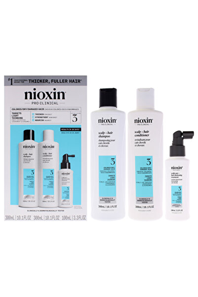 Generic Brand System 3 Kit by Nioxin for Unisex - 3 Pc 10.1oz Scalp Hair Sham...