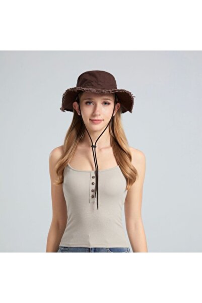 STARSTAR Bucket hat cotton foldable 56-60cm UV hiking/camping.