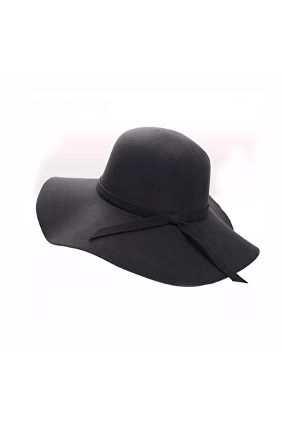 STARSTAR French-style wide-brimmed bow hat, solid color, soft brim, versatile...