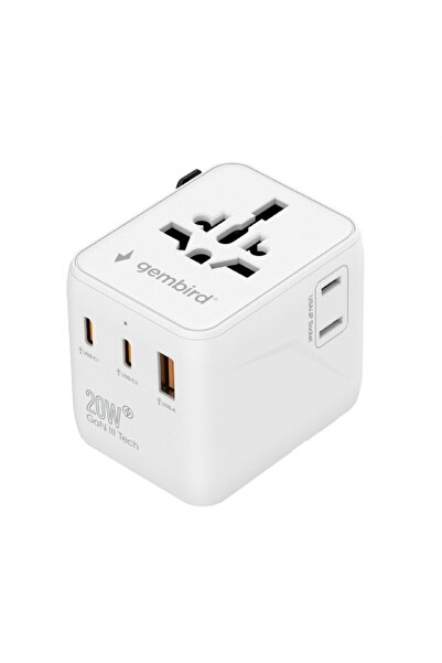 Gembird ADAPTOR GEMBIRD, universal, conectori: US/UK/EU/AU, 2x USB Type-C PD ...