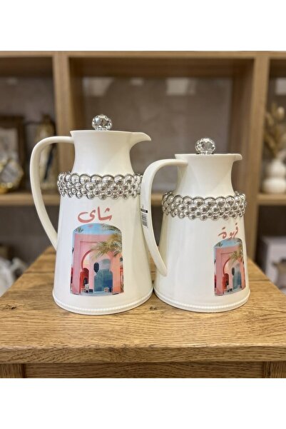 Generic Brand Trams Tea and Coffee Set with Modern Bohemian Motifs, Decorated...