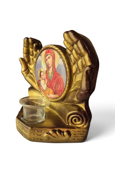 OEM Candelă ceramică Maica Domnului CDL0205-MDG aurie