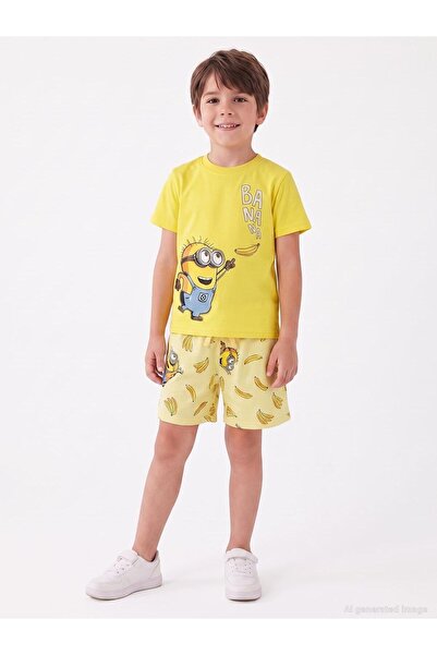 Minions 2-9 Years Old Shorts Set - Yellow