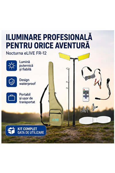 OEM Proiector LED Camping 94W, braț telescopic 5m, geantă