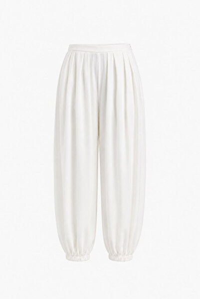 Özge Özgenç Pleated Satin Shalwar Trousers