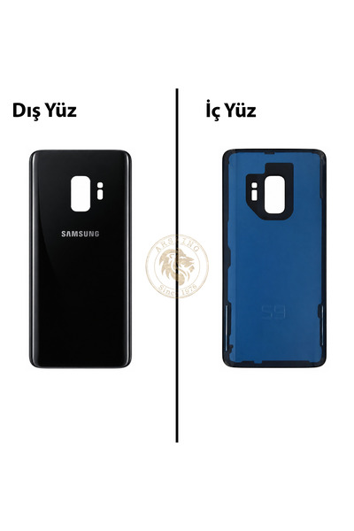 ARSKİNG Samsung Galaxy S9 Siyah Renk Uyumlu Arka Kapak Arka Cam Batarya Kapağ...