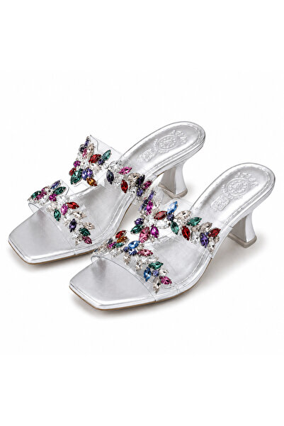 Generic Brand Comfortable Women's Home Shoes with Shiny Iridescent Crystal St...