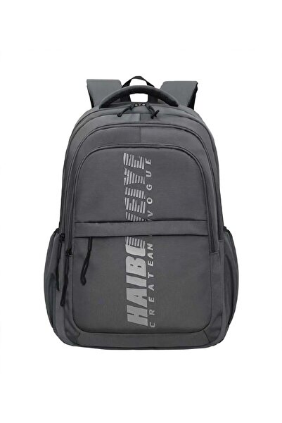 Haibo Rucsac Impermeabil, Încăpător, pentru Școală, Negru,49*34*19cm