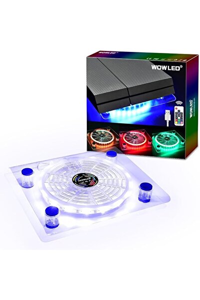 WOWLED حامل مروحة تبريد LED RGB USB من WF، جهاز تحكم عن بعد لاسلكي، ملحقات إض...