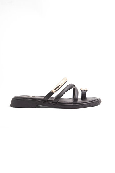 Mamito Ayakkabı Y 07 Buckle Detailed Flip Flops