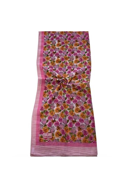 SHAWL SECRET شال جلامور بنمط الزهور باللون الوردي 54274