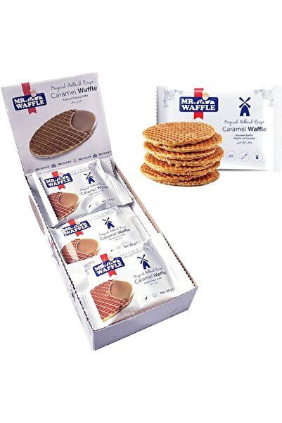 MR.WAFFLE Caramel Waffle, 26 Grams, Box of 18 Pieces
