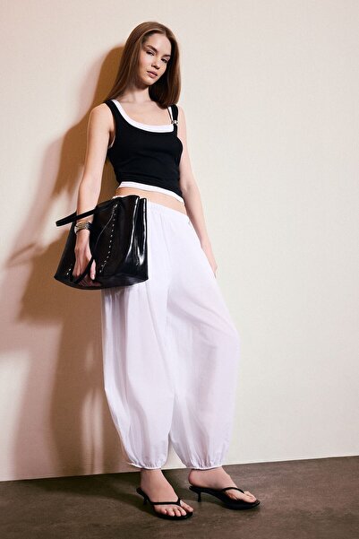 DeFacto Shiny Leather Look Staple Detailed Women's Shoulder Bag H0996Axns
