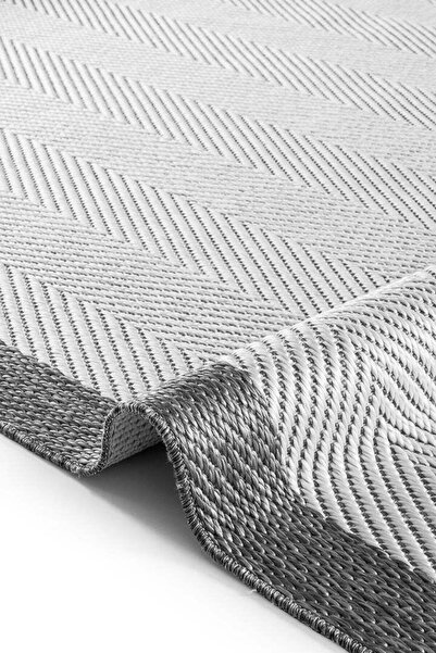 Sisal Plus Leke Tutmaz Yıkanabilir Kaymaz Taban Kesme Mutfak Koridor Halısı Krem Gri