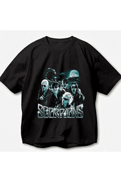 SVART WEAR Scorpions Printed Vintage Y2K Retro Unisex Oversize 100% Cotton T-...