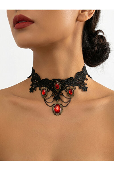 Take Two By Styli Lace Choker Necklace
