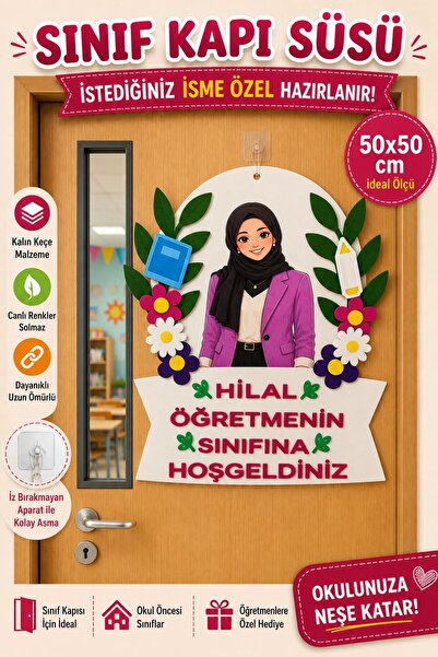 Aydede Oyunevi İsme Özel Keçe Sınıf Kapı Süsü – Öğretmenler İçin Okul Öncesi ...