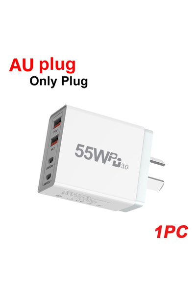 Choice3 55W AU Plug--1PC 55w 65w AU Plug Fast USB Charger Type C Charger for ...