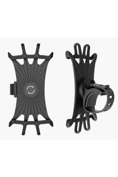 Choice Black Universal Silicone Bike Phone Holder 360 Degree Rotatable Bike M...