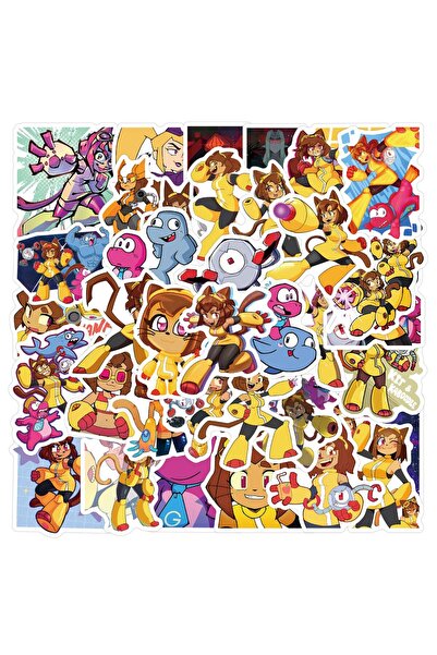 Choice 58PCS 58Pcs Cute Furry Cat Girl Cartoon Stickers Colorful Monster Char...