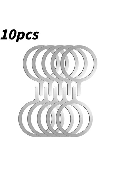 Choice5 Silver 10pcs Universal Magnet Sticker Magnetic Adapter Ring Suitable ...