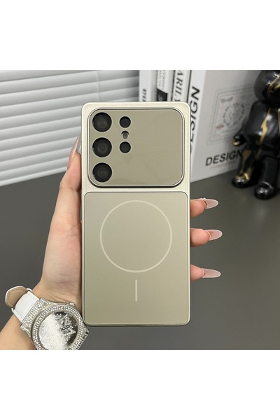 Choice21 Galaxy S24+ Gray Large Window AG Glass Armor Phone Case For S26 Ultr...