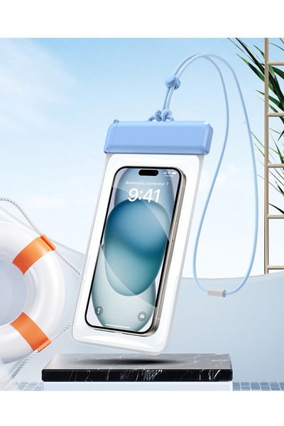 Choice1 TPU Blue Waterproof Phone Case Pouch For Swimming Diving TPU Cover Fo...