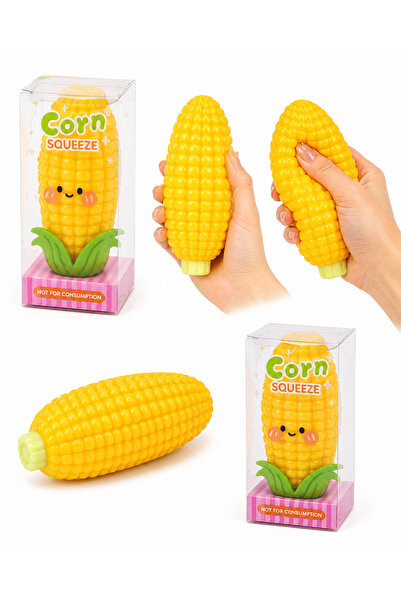 SHOP LIKE A PRO Porumb Squishy Crunchy, 11 cm, Jucărie Antistres Moale și Fle...