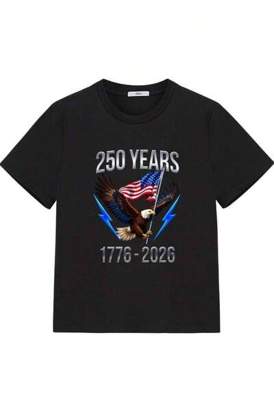 kai22 1776-2026 USA 250th Anniversary Flag Eagle Print T-Shirt, Patriotic The...