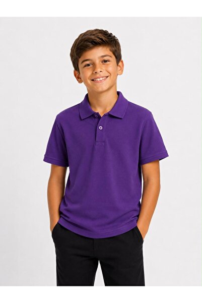 redbug kids Unisex Combed Cotton Polo Collar Short Sleeve School T-Shirt