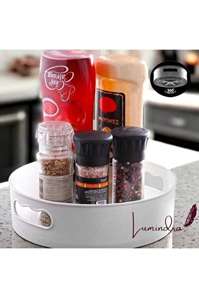 FIRE KING PANDA 360 Degree Rotating Multi-Purpose Organizer - White