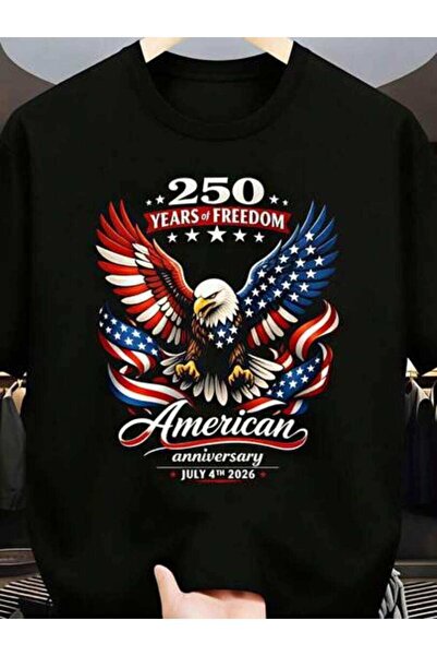 23ERVA Men's Summer Outfits, 250 Years Of Freedom American Anniversary Eagle ...