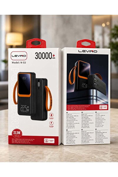 Levino N-53 30,000mAh Power Bank – 22.5W Super Fast Charging, High-Capacity P...