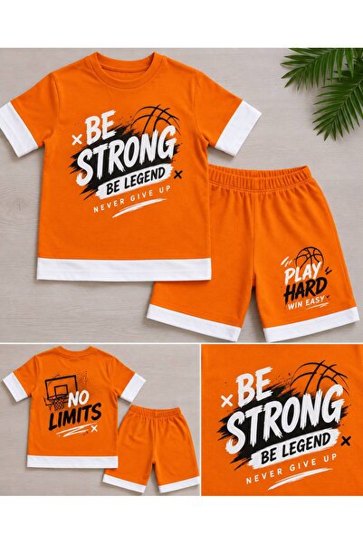VESTIR BIEN Be Strong Printed Sleeveless White Cotton Children's Top and Bott...