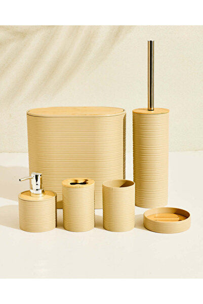 REDTAG Beige Bathroom Essential Set (6 Piece)