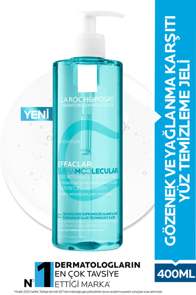 La Roche Posay EFFACLAR SUPRAMOLECULAR GÖZENEK VE YAĞLANMA KARŞITI YÜZ TEMİZL...