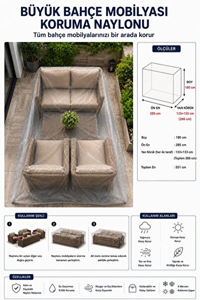 Dekals 550X180 Mega Size Thick Nylon Waterproof Garden Furniture Protection N...