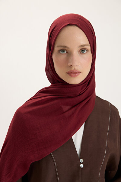 Qef Daily Cotton Shawl Burgundy