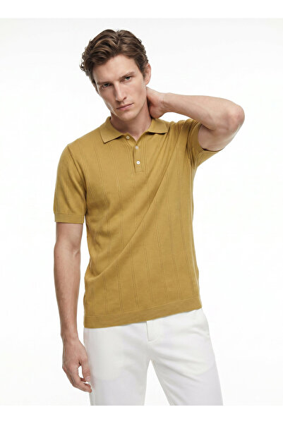 Ted Baker Sarı Erkek Polo T-Shirt TBMRKW2050
