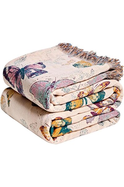 GENERAL MSGKV Boho Throw Blanket 100% Cotton Blankets for Bed Couch 60'x80', ...