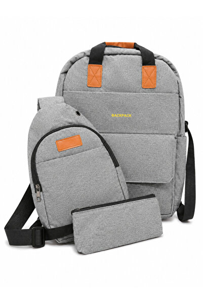 Generic Brand 3 in 1 Backpack Set with USB Port – Backpack + Sling Bag + Wais...
