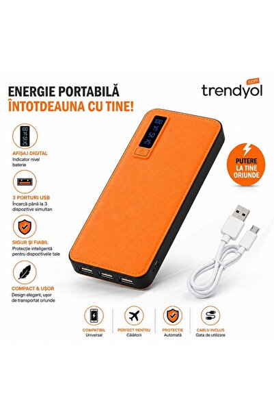 ASMXX Εξωτερική Μπαταρία (Power Bank) με Ψηφιακή Οθόνη, 3 Θύρες USB, Ένδειξη ...