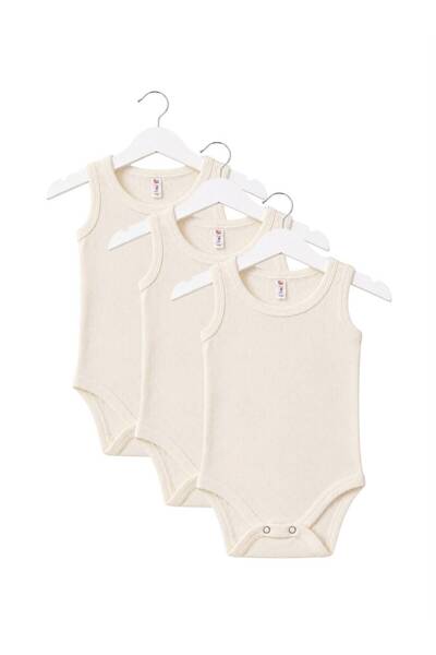 H&C COOLBOY H&C 3-Pack 100% Cotton Patterned Jacquard Sleeveless Baby Bodysuit