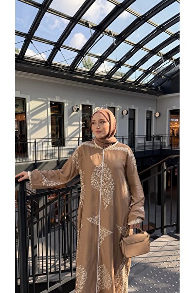 MERVIS BUTIK PAMUK VİSKON FERMUARLI MODEL NAMAZ ELBİSESİ
