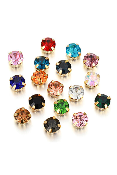 Choice Mixed color 50pcs 6mm Rhinestone Crystal Glass Beads Cabochons Bead fo...