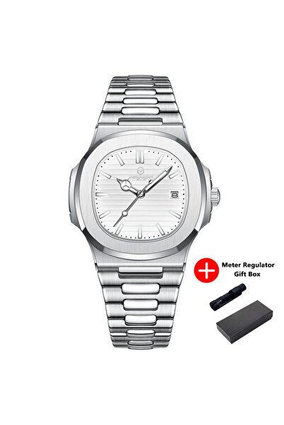 Choice3 Silver white 2026 New Luxury Man Watch Square Waterproof Luminous Dat...