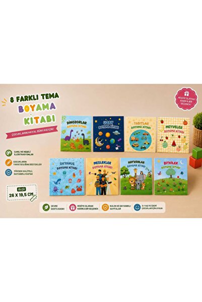 Bilgelik Mayası Boyama Kitabı Seti-8 Farklı Tema